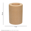 Ver imagem 7 de Castiçal Decorativo de Cerâmica Bege 10x7x7cm Porta Vela Mesa Jantar Decoração