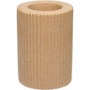 Ver imagem 1 de Castiçal Decorativo de Cerâmica Bege 10x7x7cm Porta Vela Mesa Jantar Decoração