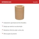 Ver imagem 6 de Castiçal Decorativo de Cerâmica Bege 10x7x7cm Porta Vela Mesa Jantar Decoração