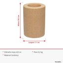 Ver imagem 5 de Castiçal Decorativo de Cerâmica Bege 10x7x7cm Porta Vela Mesa Jantar Decoração