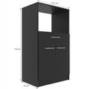 Ver imagem 4 de Torre Balcão Forno e Micro 2 Portas e 1 Gaveta VBF Móveis Preto