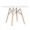Ver imagem 2 de Conjunto de Mesa Redonda Eames 120cm Branco + 6 Cadeiras Eiffel Dsw Branco