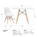 Ver mais imagens de Conjunto de Mesa Redonda Eames 120cm Branco + 6 Cadeiras Eiffel Dsw Branco