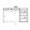 Ver imagem 6 de Penteadeira Escrivaninha 7 Gavetas 120 Cm Pe90 Branco Dtall