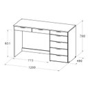 Ver imagem 4 de Penteadeira Escrivaninha 7 Gavetas 120 Cm Pe90 Branco Dtall