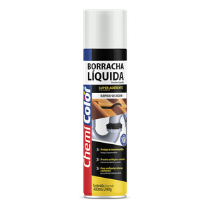 Borracha Liquida Impermeabilizante Spray Chemicolor Branco 400ml