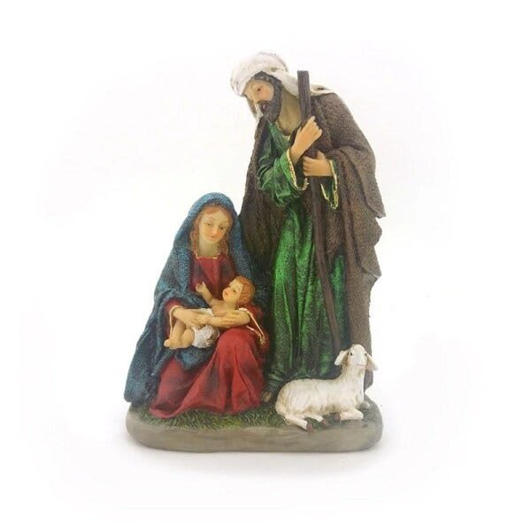 Decoração Enfeite de Natal Sagrada Familia 19cm - 1