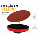 Ver imagem 5 de Kit 5 Suportes Disco Lixa Velcro 125mm + Eixo para Furadeira