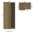 Ver imagem 2 de Guarda Roupa Closet Modulado Componível de Canto Reto Modulado Adapt N530 Kappesberg- Nogueira
