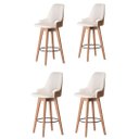 Ver imagem 2 de Conjunto 3 Banquetas Lary Decorativa Giratória Linha Alta-Frente Linho-Costas Sintético Marrom GAT M