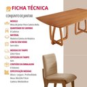Ver imagem 6 de Sala de Jantar Flora 8 Lugares Tampo MDF Cadeiras Bella Linho Imbuia 220cm Mobillare