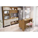 Ver imagem 3 de Cozinha Modulada Completa Princesa 5 Peças 1 Aéreo + 2 Balcões + 1 Paneleiro+1ilha C6p61 Freijó