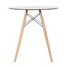 Conjunto de Mesa de Vidro Eames 70cm + 4 Cadeiras Eiffel Dsw Roxo - 3