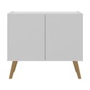 Ver imagem 5 de Gabinete Armário de Banheiro 62,5cm Retrô 2 Portas Multimóveis Mp5045 Branco/natural