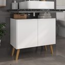 Ver imagem 2 de Gabinete Armário de Banheiro 62,5cm Retrô 2 Portas Multimóveis Mp5045 Branco/natural