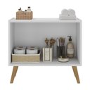 Ver imagem 4 de Gabinete Armário de Banheiro 62,5cm Retrô 2 Portas Multimóveis Mp5045 Branco/natural