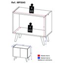 Ver imagem 3 de Gabinete Armário de Banheiro 62,5cm Retrô 2 Portas Multimóveis Mp5045 Branco/natural