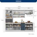 Ver imagem 3 de Cozinha Completa Modulada 12 Portas 2 Gavetas 1 Nicho para Forno Yescasa