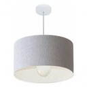 Ver imagem 4 de Lustre Pendente Cilíndrico Md-4069 Cúpula em Tecido 50x30cm Rustico Cinza - Bivolt