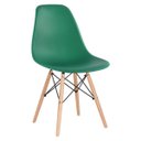 Ver imagem 6 de Conjunto de Mesa Redonda de Vidro Eames 80cm + 4 Cadeiras Eiffel Dsw Verde Escuro