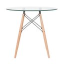 Ver imagem 3 de Conjunto de Mesa Redonda de Vidro Eames 80cm + 4 Cadeiras Eiffel Dsw Verde Escuro