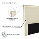 Ver imagem 3 de Cabeceira Cama Box Queen 160 Cm Garden Linho S04 - D'Rossi Perola