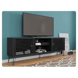 Rack Bancada para Tv até 72 Polegadas Frizz Preto Caemmun - 3