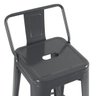 Banqueta alta Iron Tolix com encosto - 76 cm - Cinza escuro - 3