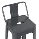 Ver imagem 3 de Banqueta alta Iron Tolix com encosto - 76 cm - Cinza escuro