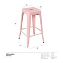 Ver imagem 4 de Kit - 2 X Banquetas Altas Iron Tolix - Industrial - Vintage - Rosa Antigo