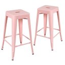 Ver imagem 1 de Kit - 2 X Banquetas Altas Iron Tolix - Industrial - Vintage - Rosa Antigo