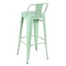 KIT - 2 x banquetas altas Iron Tolix com encosto - Industrial - Vintage - Verde claro - 3
