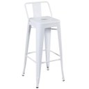 Ver imagem 2 de KIT - 6 x banquetas altas Iron Tolix com encosto - Industrial - Vintage - Branco