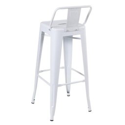 KIT - 6 x banquetas altas Iron Tolix com encosto - Industrial - Vintage - Branco - 3 KIT - 6 x banquetas altas Iron Tolix com encosto - Industrial - Vintage - Branco - 3