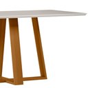 Ver imagem 2 de Mesa de Jantar para 4 Lugares 1,70m Lectus Tampo em Mdf com Vidro Ypê/off White - New Ceval 23170/96