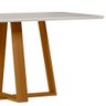 Mesa de Jantar para 4 Lugares 1,70m Lectus Tampo em Mdf com Vidro Ypê/off White - New Ceval 23170/96 - 2