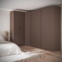 Ver imagem 1 de Guarda Roupa Planejado de Canto Obliquo com 5 Portas Orion CabeCasa MadeiraOriginals Marrom