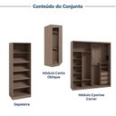 Ver imagem 6 de Guarda Roupa Planejado de Canto Obliquo com 5 Portas Orion CabeCasa MadeiraOriginals Marrom
