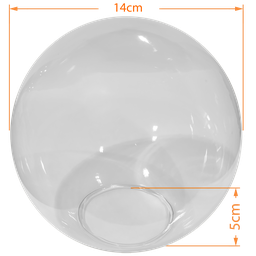 Globo Bolinha Vidro de Primeira Âmbar Liso sem Colar 05x12 - 2