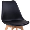 Ver imagem 5 de Conjunto de Mesa Redonda Leda 80cm Preto + 2 Cadeiras Estofadas Leda Preto