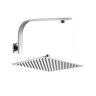 Chuveiro Ducha Quadrado em metal 304 20x20cm com braço de parede em L 40cm - 1