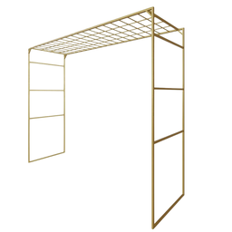 Gazebo Telado Pergolado Dourado para Decorar com Flores, 300cm Portátil e Desmontável - 3
