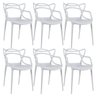 Kit 6 Cadeiras Masters Allegra - Cinza Claro - 1
