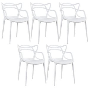 Kit 5 Cadeiras Masters Allegra - Branco