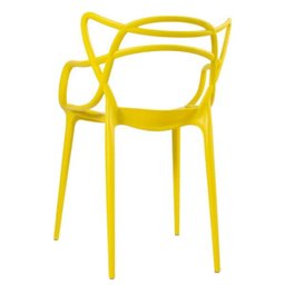 Kit 8 Cadeiras e 3 Banquetas Altas Masters Allegra - Amarelo - 7