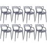 Kit 8 Cadeiras Masters Allegra - Cinza Escuro - 1