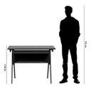 Ver imagem 5 de Escrivaninha Mesa Escritório Dobrável em e Artic 100cm MDF Preto