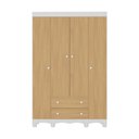 Ver imagem 7 de Guarda-roupa Infantil 122cm 4 Portas e 2 Gavetas Dengo Multimóveis Mp4438 Branco/madeirado