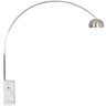 Luminária de Piso Arco Lâmpada - Aço Inox - Pedra de Mármore - Branco - 2