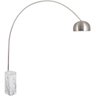 Luminária de Piso Arco Lâmpada - Aço Inox - Pedra de Mármore - Branco - 1